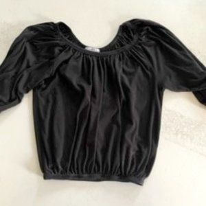 Unyx Black Small Blouse with open neck line